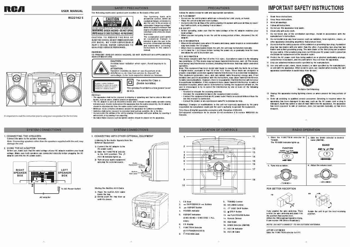 RCA Stereo System RS22162 S-page_pdf